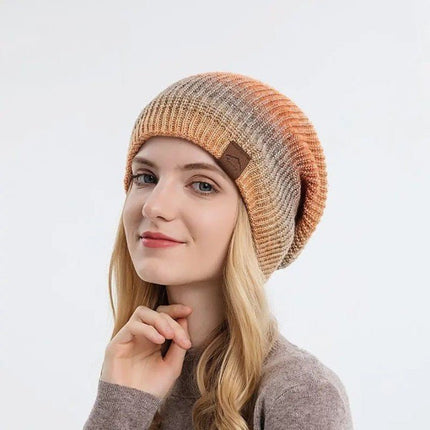 Bonnet femme dégradé hiver extérieur - Orange - Ajustable (du 54 au 59) | La boutique du chapeau