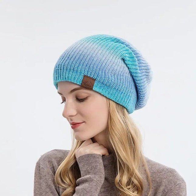 Bonnet femme dégradé hiver extérieur - Bleu - Ajustable (du 54 au 59) | La boutique du chapeau