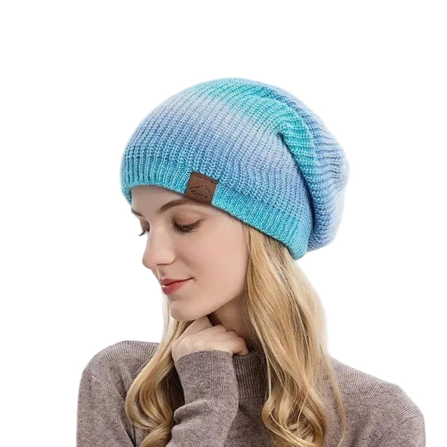 Bonnet femme dégradé hiver extérieur - Bleu - Ajustable (du 54 au 59) | La boutique du chapeau