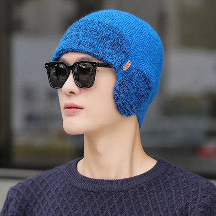Bonnet homme hiver extérieur - Bleu - Ajustable (du 54 au 59) | La boutique du chapeau