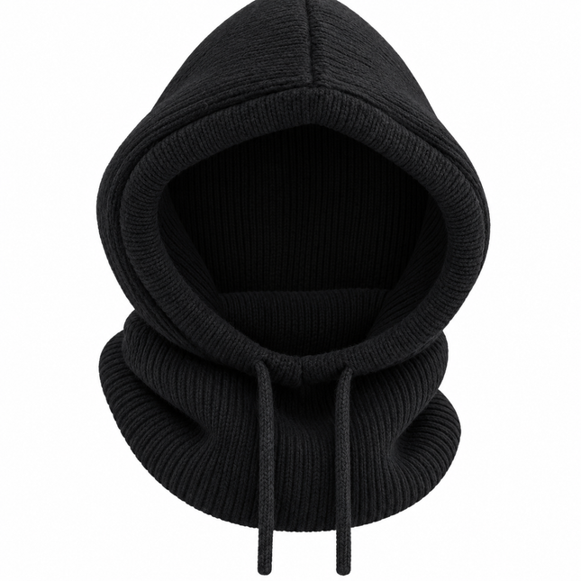 Capuche femme col et cordon - Noir - Ajustable (du 54 au 59) | La boutique du chapeau