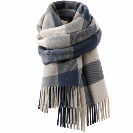 Châle femme à carreaux - Gris - 180CM | La boutique du chapeau
