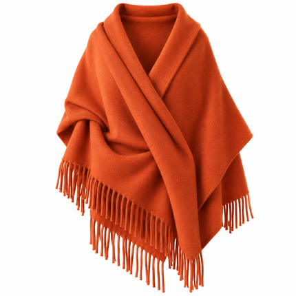 Châle femme carreaux franges longueur 180cm