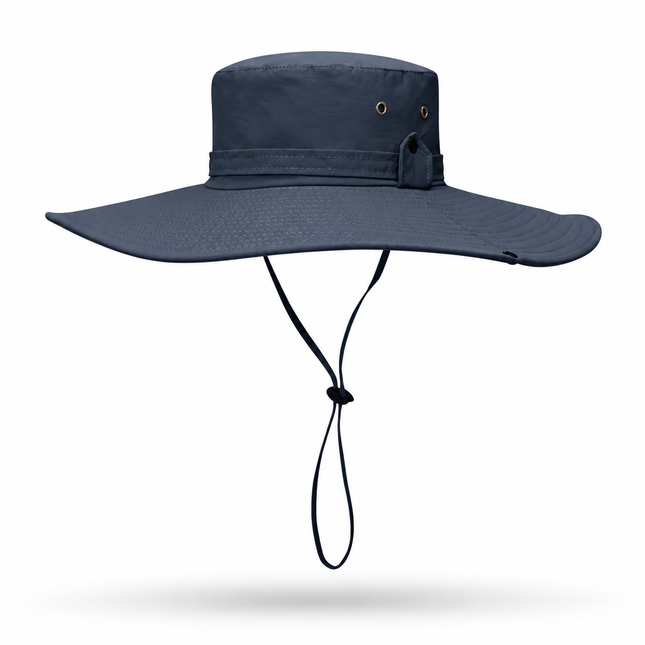 Chapeau de pêcheur pour l'été - 12cm Bleu marine - XXL (62 - 63cm) | La boutique du chapeau