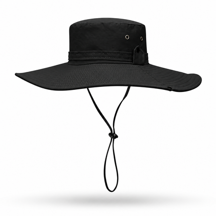 Chapeau de pêcheur pour l'été - 12cm Noir - XXL (62 - 63cm) | La boutique du chapeau