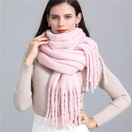 Écharpe femme coton unie - rose - | La boutique du chapeau