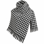 Écharpe femme pied-de-poule - Noir - | La boutique du chapeau