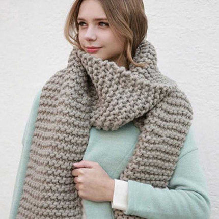 Écharpe grosses mailles - Blanc - | La boutique du chapeau