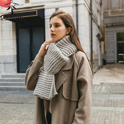 Écharpe grosses mailles - Blanc - | La boutique du chapeau