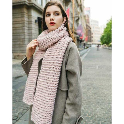 Écharpe grosses mailles - Rose - | La boutique du chapeau