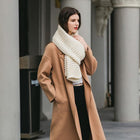 Écharpe grosses mailles - Blanc - | La boutique du chapeau