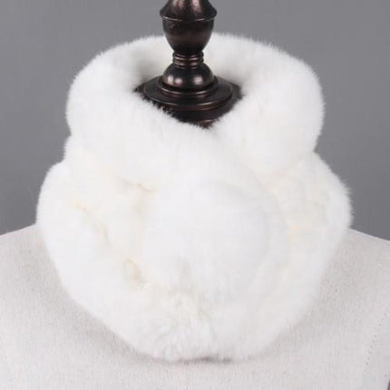 Tour de cou femme moelleux effet fourrure - Blanc - 65cm | La boutique du chapeau