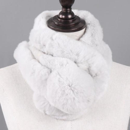 Tour de cou femme moelleux effet fourrure - Gris Clair - 65cm | La boutique du chapeau