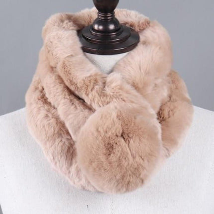 Tour de cou femme moelleux effet fourrure - kaki - 65cm | La boutique du chapeau