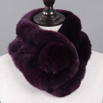 Tour de cou femme moelleux effet fourrure - Violet foncé - 65cm | La boutique du chapeau