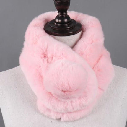 Tour de cou femme moelleux effet fourrure - Rose - 65cm | La boutique du chapeau
