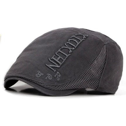 Béret casquette en coton - Gris - Ajustable (du 54 au 59) | La boutique du chapeau