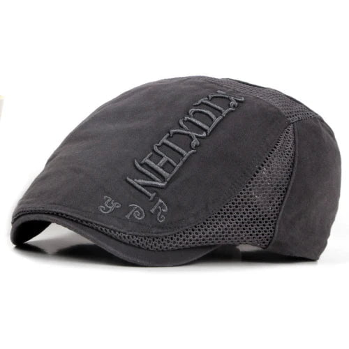 Béret casquette en coton - Gris - Ajustable (du 54 au 59) | La boutique du chapeau