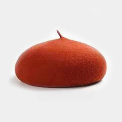 Béret élégant en Laine - Orange - Ajustable (du 54 au 59) | La boutique du chapeau