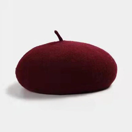 Béret élégant en Laine - Bordeaux - Ajustable (du 54 au 59) | La boutique du chapeau