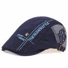 Béret en coton brodé - Bleu - Ajustable (du 54 au 59) | La boutique du chapeau