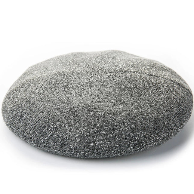 Béret en laine de cachemire - Gris foncé - M (56 - 58cm) | La boutique du chapeau