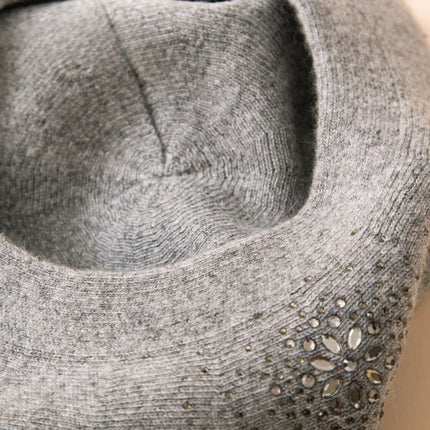 Béret en laine et cachemire - Gris foncé - Ajustable (du 54 au 59) | La boutique du chapeau