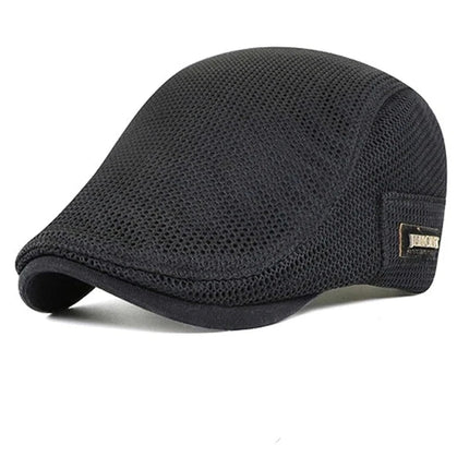 Béret en maille respirante - Noir - Ajustable (du 54 au 59) | La boutique du chapeau
