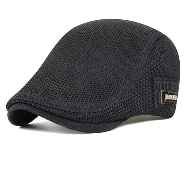 Béret en maille respirante - Noir - Ajustable (du 54 au 59) | La boutique du chapeau