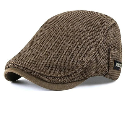 Béret en maille respirante - Café - Ajustable (du 54 au 59) | La boutique du chapeau