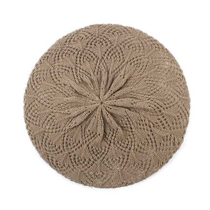 Béret en tricot - Marron - Ajustable (du 54 au 59) | La boutique du chapeau