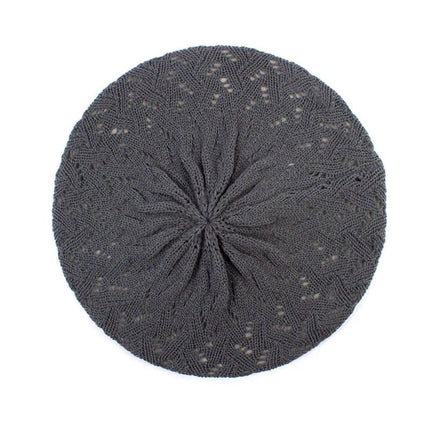 Béret en tricot femme - Gris - Ajustable (du 54 au 59) | La boutique du chapeau