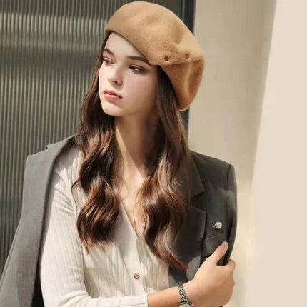 Béret femme automne hiver - Kaki - Ajustable (du 54 au 59) | La boutique du chapeau