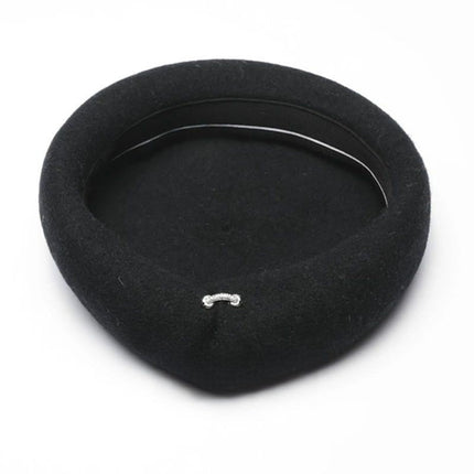 Béret femme britannique - Noir - Ajustable (du 54 au 59) | La boutique du chapeau