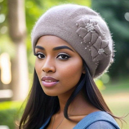 Béret femme chaud et doux - Kaki - Ajustable (du 54 au 59) | La boutique du chapeau
