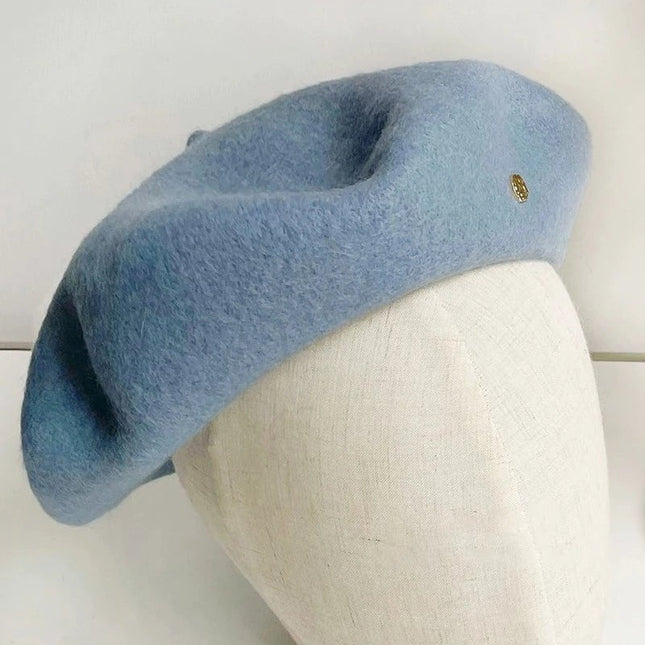 Béret femme en laine - Bleu - Ajustable (du 56 à 58 cm) | La boutique du chapeau