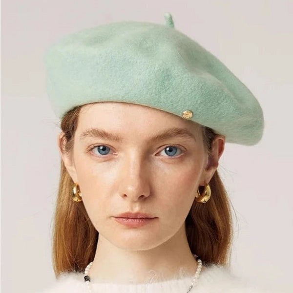 Béret femme en laine - Vert - Ajustable (du 56 à 58 cm) | La boutique du chapeau