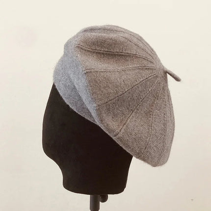 Béret tricoté en coton - Gris clair - Ajustable (du 54 au 59) | La boutique du chapeau