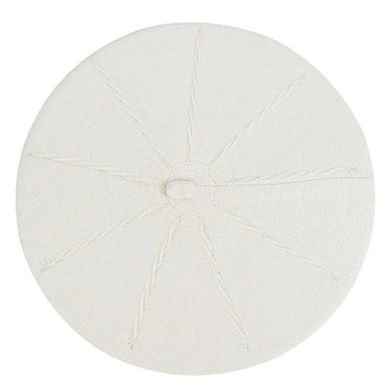 Béret tricoté en coton - Blanc - Ajustable (du 54 au 59) | La boutique du chapeau