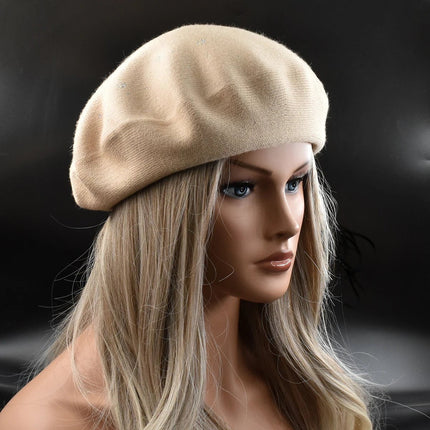 Béret femme en laine et coton - Caramel - Ajustable (du 54 au 59) | La boutique du chapeau