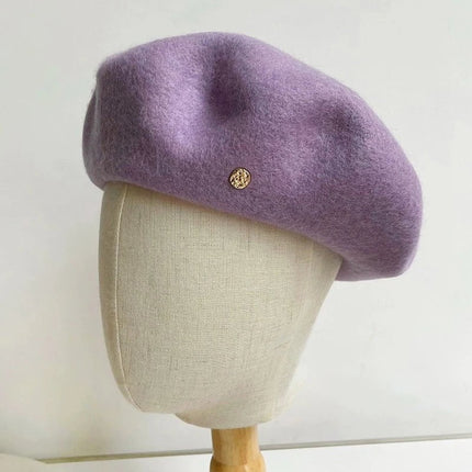 Béret femme en laine - Violet - Ajustable (du 56 à 58 cm) | La boutique du chapeau
