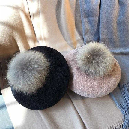Béret Français avec pompon - khaki - Ajustable (du 54 au 59) | La boutique du chapeau