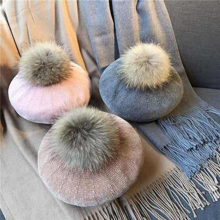 Béret Français avec pompon - Noir - Ajustable (du 54 au 59) | La boutique du chapeau