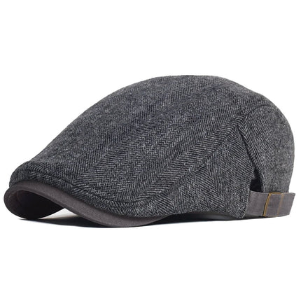 Béret grande taille - Gris foncé - Ajustable (du 54 au 59) | La boutique du chapeau