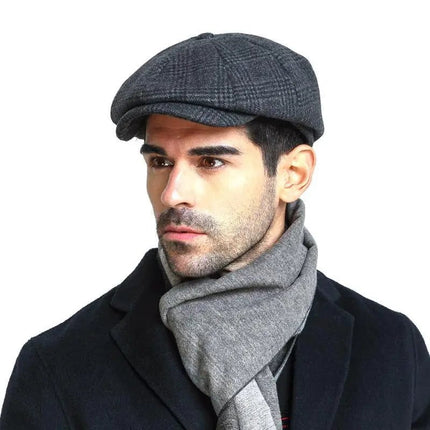 Béret homme en coton - Gris foncé - M (56 - 58cm) | La boutique du chapeau