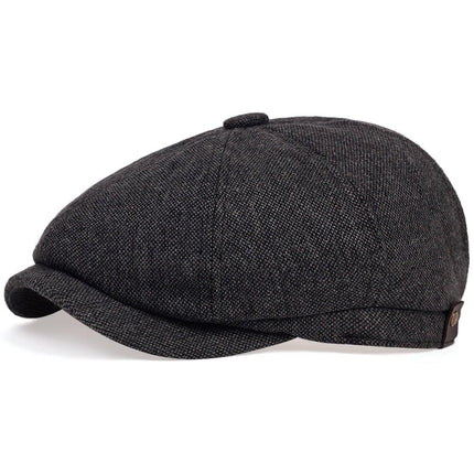 Béret plat à coutures - Gris foncé - M (56 - 58cm) | La boutique du chapeau