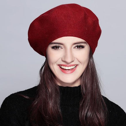 Béret pour femme - Rouge - Ajustable (du 54 au 59) | La boutique du chapeau