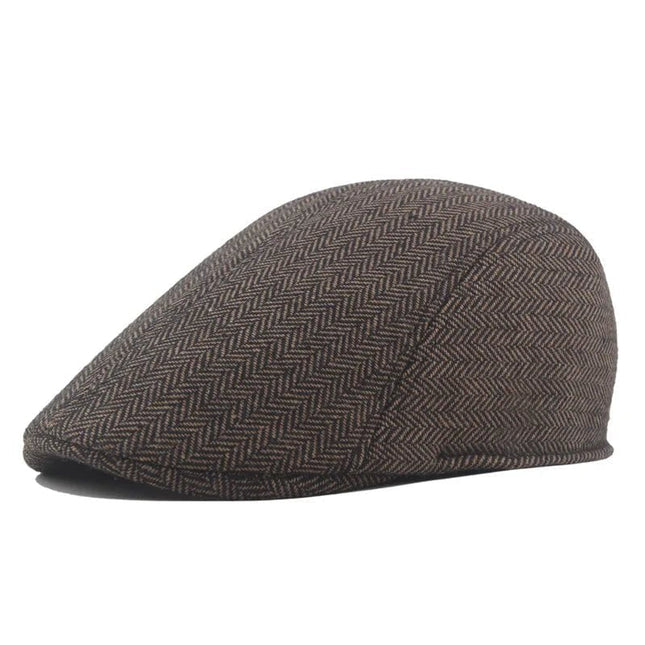Béret rétro coupe - vent - Café - Ajustable (du 54 au 59) | La boutique du chapeau