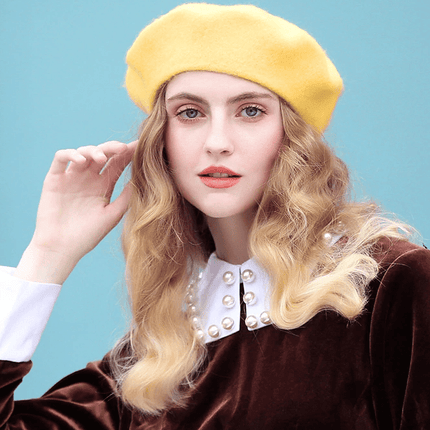 Béret style britannique - Jaune - M (56 - 58cm) | La boutique du chapeau