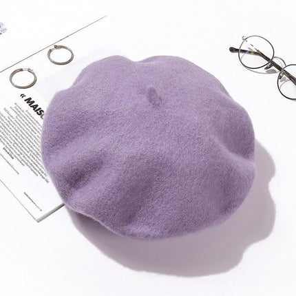 Béret style britannique - violet clair - M (56 - 58cm) | La boutique du chapeau